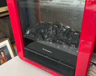 Small electric fireplace heater