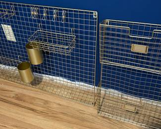 Office wall organizers, gold