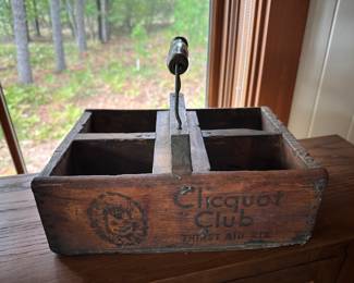 Antique Clicquot Club wooden box