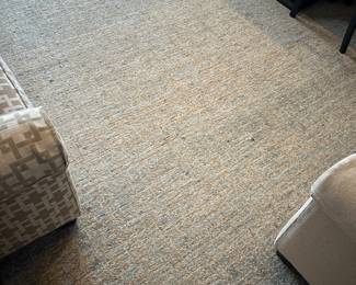 Blue, ivory and tan Loloi area rug 9’ 3” x 13’