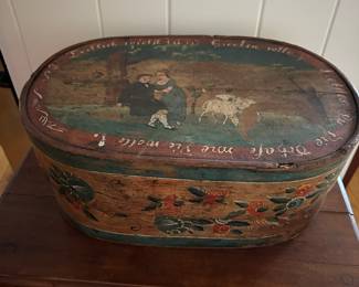 Antique painted bride’s box
