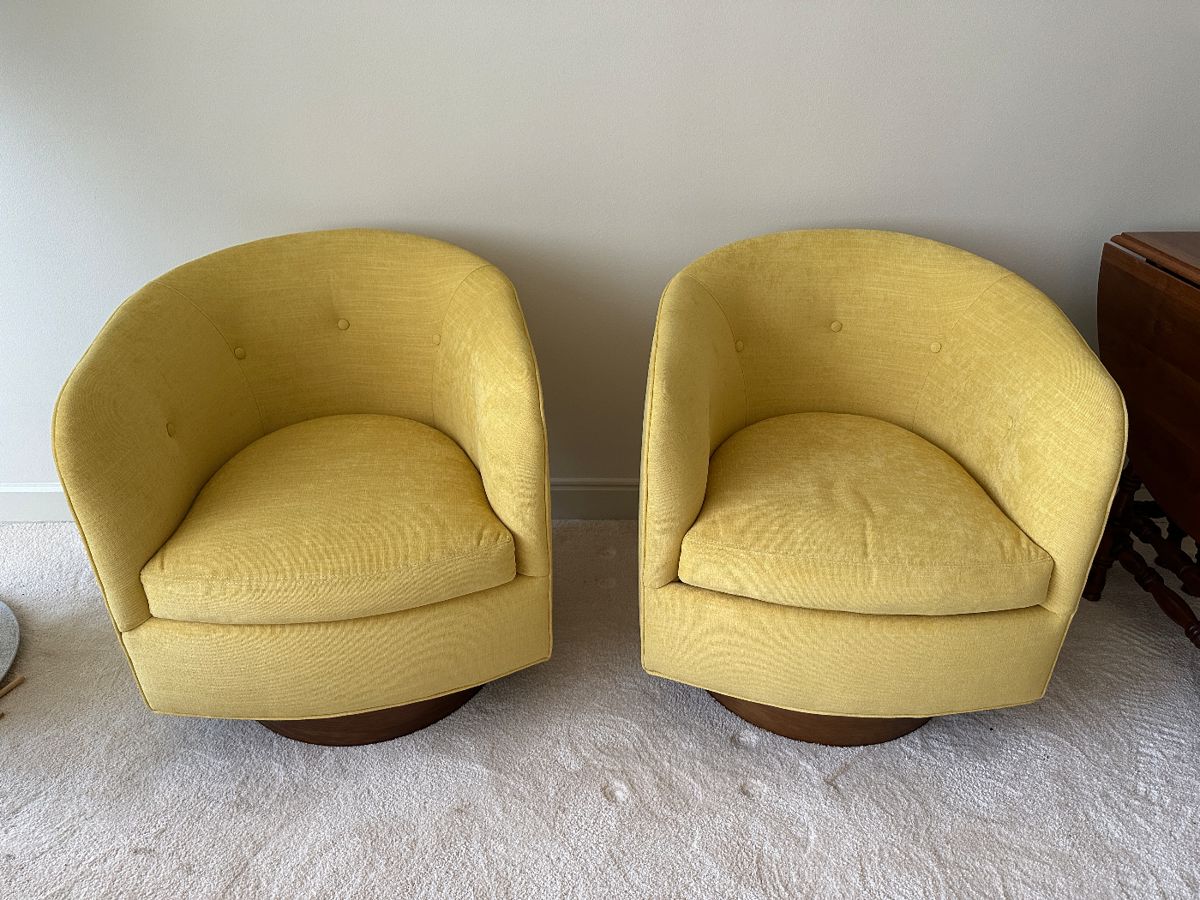 (4) Milo Baughman swivel chairs.....