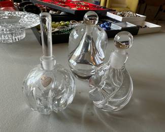 Orrefors crystal perfume bottles