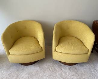 (4) Milo Baughman swivel chairs.....