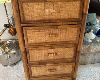 Rattan chest of drawers
