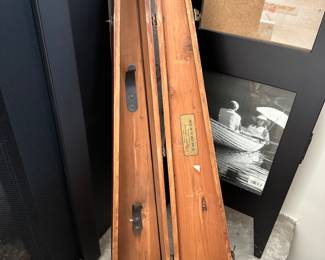 Vintage cedar "Press Ur Tie" chest!