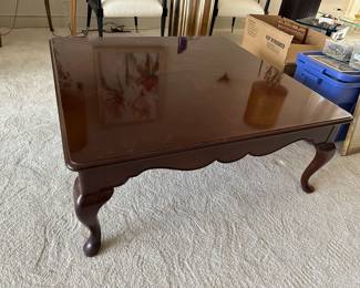 Wood coffee table