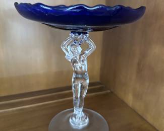 Cambridge cobalt blue compote