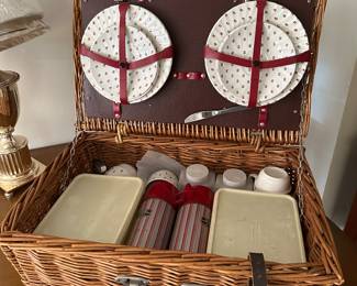 Vintage Brexton Collection picnic basket....