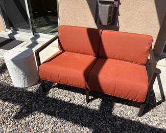 Woodard patio loveseat
