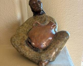J R Eason 'Satisfaction' 1995 bronze, 8 1/2", 10/25
