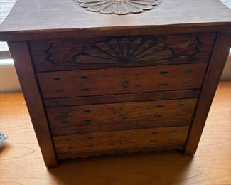 Jewelry chest by Taos master carver Antonio Archuleta (