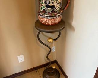 Very large vintage Tonala pitcher and pedestal (SOLD)