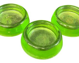 Hazel Atlas Depression Glass Floor Casters