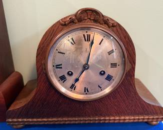 GUSTAV BECKER TAMBOUR MANTEL CLOCK 