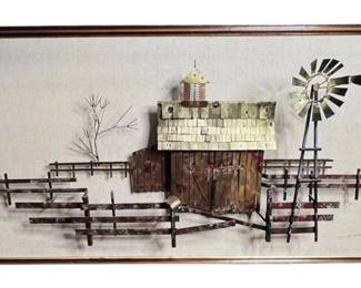 C. Jere Signed MCM Farmhouse Metal