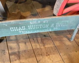 259. board for wagon, original paint and advertising 