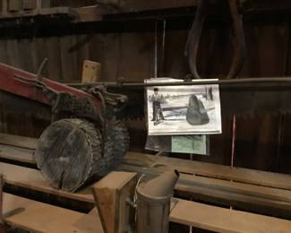 265. Two person saw with photo of saw