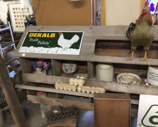 52. large chicken coop holding poultry related items
