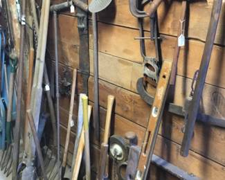 121. Larger hand tools, axes, sledge hammer, we have many tools