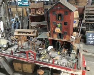 56. Large warehouse and dock set with lots of accessories. 