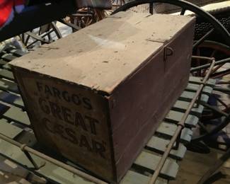 264. travellers trunk, put on back of wagon or use as decorative piece 