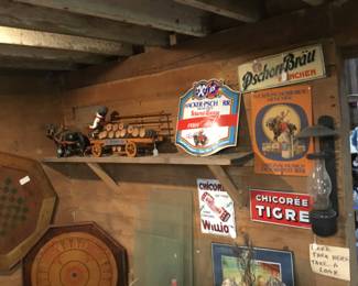 162. beer wagon, signs