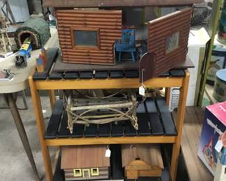 40. We have many miniature sets, houses, barn s, etc.