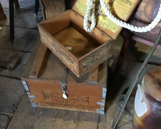 231. Wooden advertising boxes, 