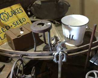 234. dairy equipment, signs