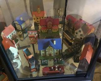 292. next pictures are some of our collection from Erzgeberg Germany, miniature village , farm, and town sets.  Can be sold all together or by pieces. 