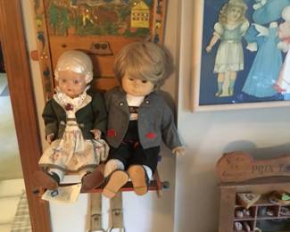 299. dolls, wall display 