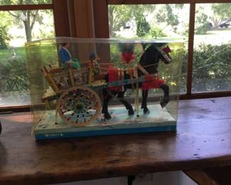 356. small decorative horse and carriage 