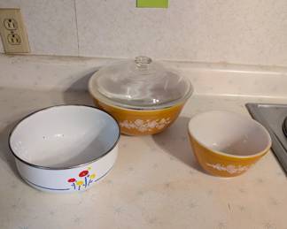 Pyrex and Enamelware