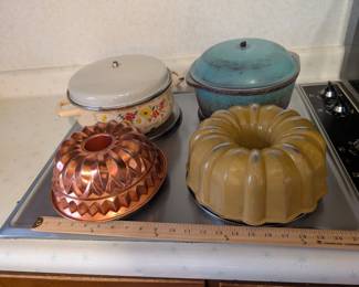 Bundt Cake Molds and Enamel Pots