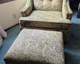 Groovy Vintage Chair and Ottoman