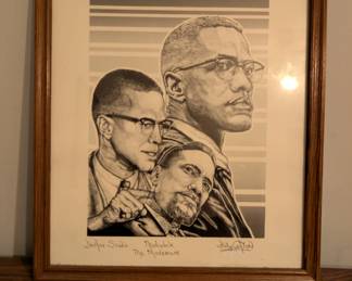 Malcom X Framed Artwork