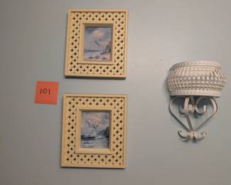 Vintage Homco Artwork, Wall Pocket