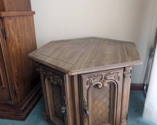 Vintage Hexagon End Table