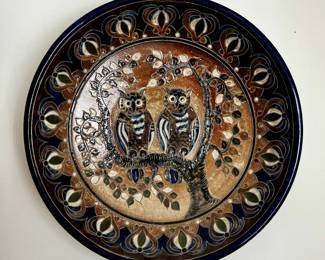 Pair of Owls Hanging Plate
