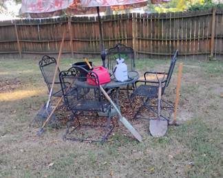 TABLE AND CHAIRS 1 /2 price lawn tools are sold