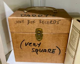 Not so-square box of Dad's 45s