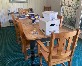 Country Dining Table w/ Six Chairs