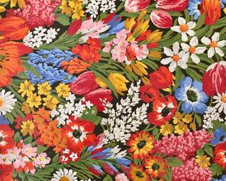 Vintage Hand Painted French Wallpaper
