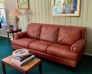 3 seat leather couch