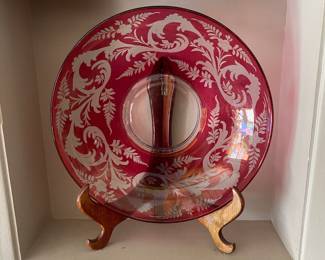 Etched Bohemian Glass