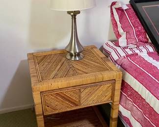 rattan side table