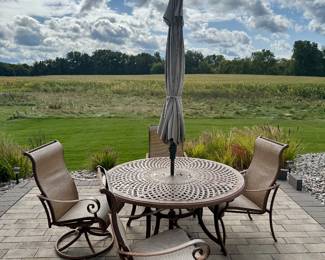 Patio Furniture w/Two Swivel Chairs