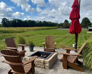 classic wooden Adirondack chairs