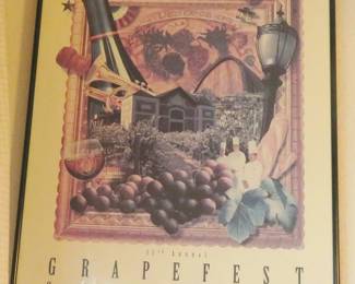 1997 framed Grapefest poster